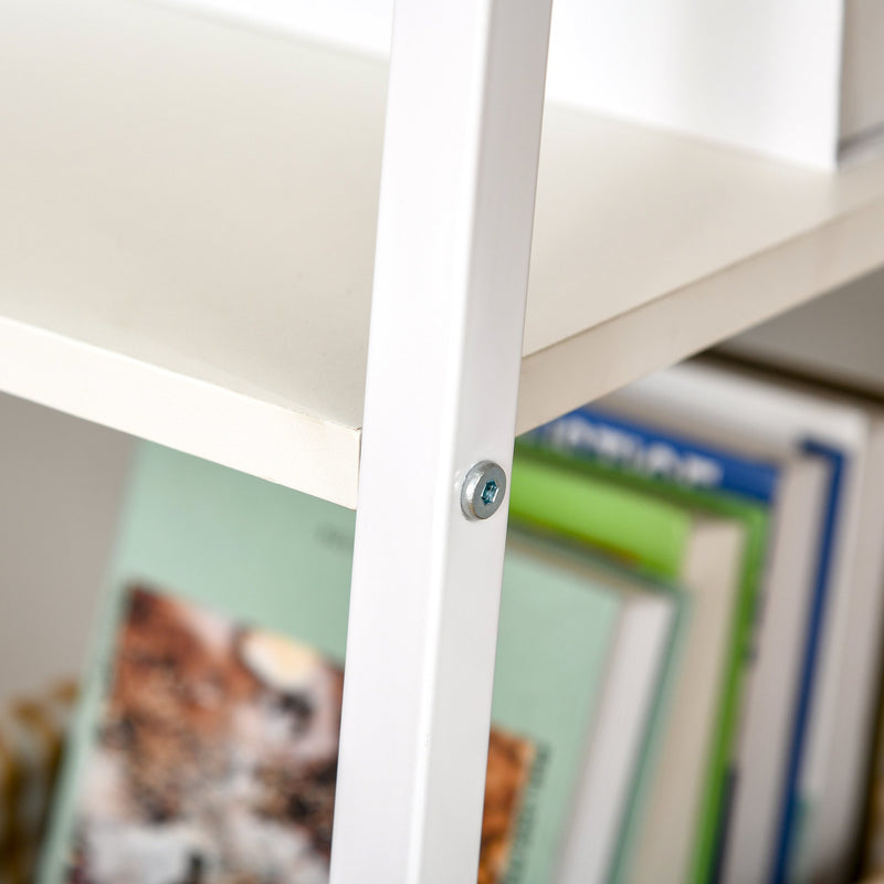 Scrivania da Ufficio 120x60x76 cm in Legno e Acciaio Bianco