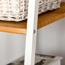 Scrivania da Ufficio 104x50x128 cm in MDF e Metallo Colore Legno