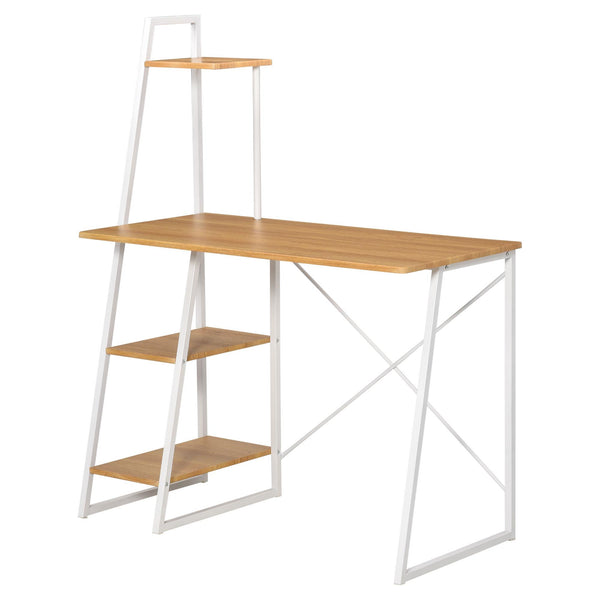 prezzo Bureau 104x50x128 cm en MDF et Métal Couleur Bois