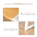 Scrivania da Ufficio 104x50x128 cm in MDF e Metallo Colore Legno