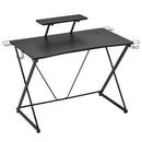 Scrivania da Gaming 106x60x93,5 cm con Ripiano in MDF e Metallo Nero