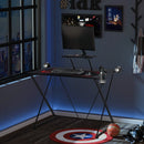 Scrivania da Gaming 106x60x93,5 cm con Ripiano in MDF e Metallo Nero