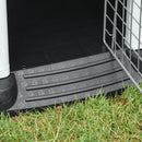 Cuccia per Cani Taglia Piccola 66x73x69 cm con Cancelletto Rimovibile Bianca e Verde