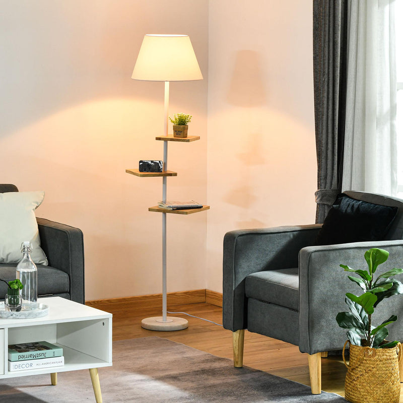 Lampada da Terra Ø38x155 cm E27 40W Base in Marmo Bianco