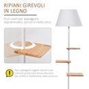 Lampada da Terra Ø38x155 cm E27 40W Base in Marmo Bianco
