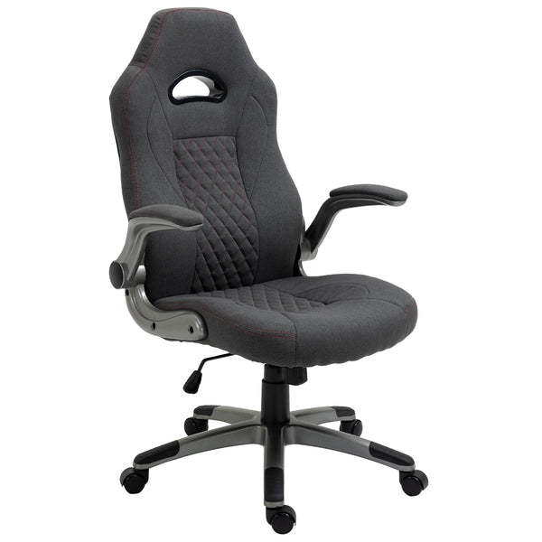 Chaise Gaming Ergonomique 70,5x70x113-121 en Tissu Gris sconto