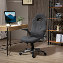 Sedia da Gaming Ergonomica 70,5x70x113-121 in Tessuto Grigio