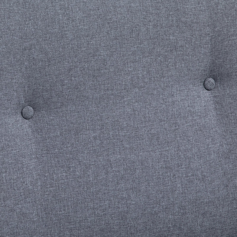 Divano Letto 3 Posti 195x84x82 cm in Tessuto Effetto Lino Grigio