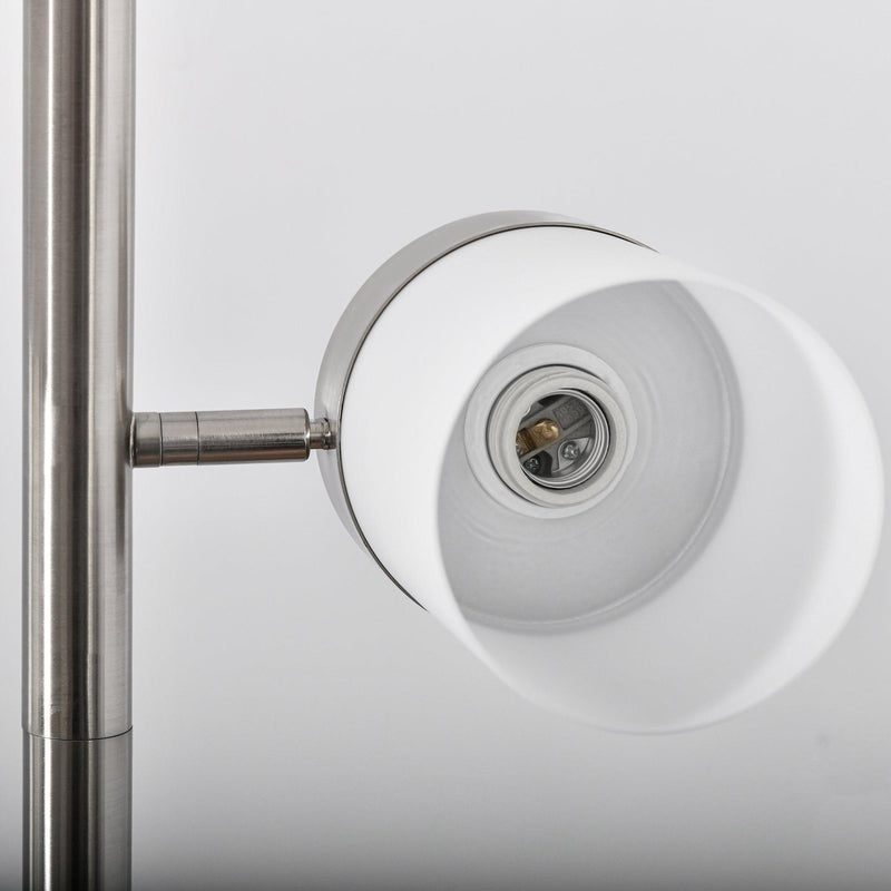 Lampada da Terra 3 Paralumi 38-52x25x165 cm E27 40W Argento