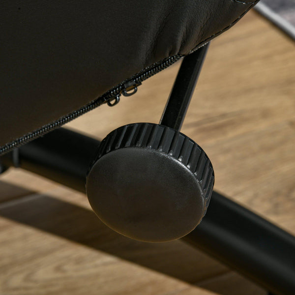 Fauteuil inclinable Relax avec repose-pieds en tissu gris et similicuir prezzo