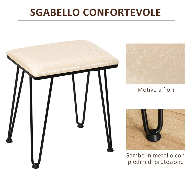 Consolle Trucco 2 Cassetti 80x40x136 cm con Specchio e Sgabello Noce