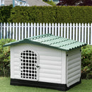 Cuccia per Cani Taglia Piccola 111x84x80 cm in Plastica Bianca e Verde