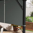 Copertura per Gazebo Pergola 488x122 cm con Tasche e Cinghie in Poliestere Grigio Carbone  