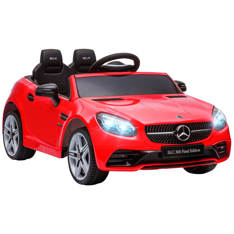 Macchina Elettrica per Bambini Licenza Mercedes SLC 300 con Telecomando Rosso  
