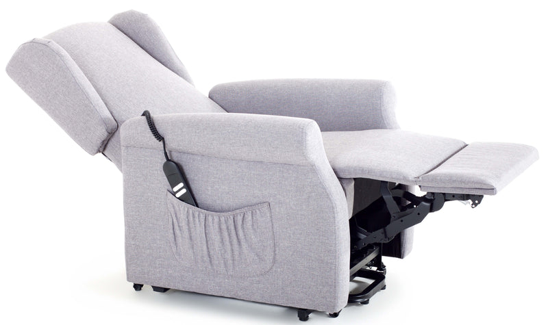 Poltrona Alzapersona Elettrica 2 Motori in Tessuto Vittoria Grigia
