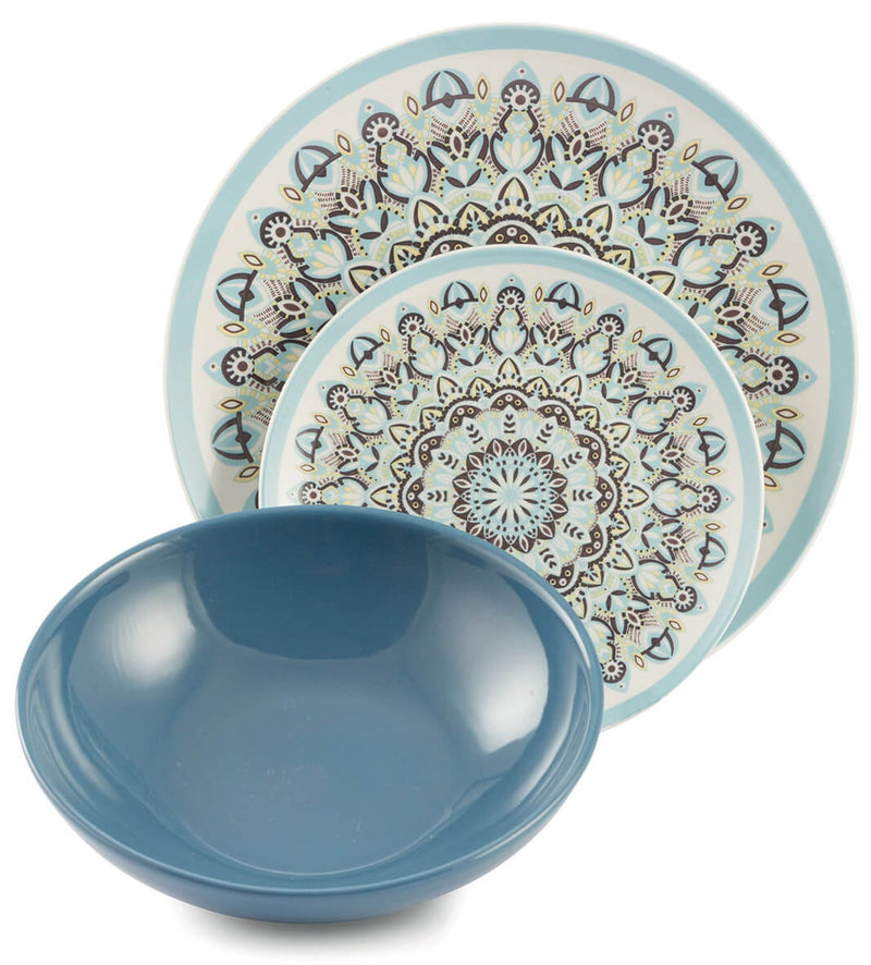 Servizio Piatti 18 Pezzi in Porcellana e Gres Villa d'Este Cala Salada