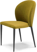 Set 2 sedie Imbottite 45x58x86,5 cm In Tessuto Tiffany  Ghibili Lux Senape