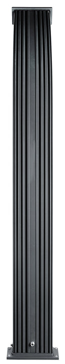 Doccia Solare Ibrida da Giardino 40L Miscelatore e Doccetta Lavapiedi Antracite/Inox