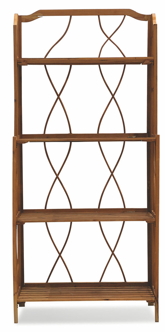 Libreria Pieghevole 4 Ripiani in Legno Soriani