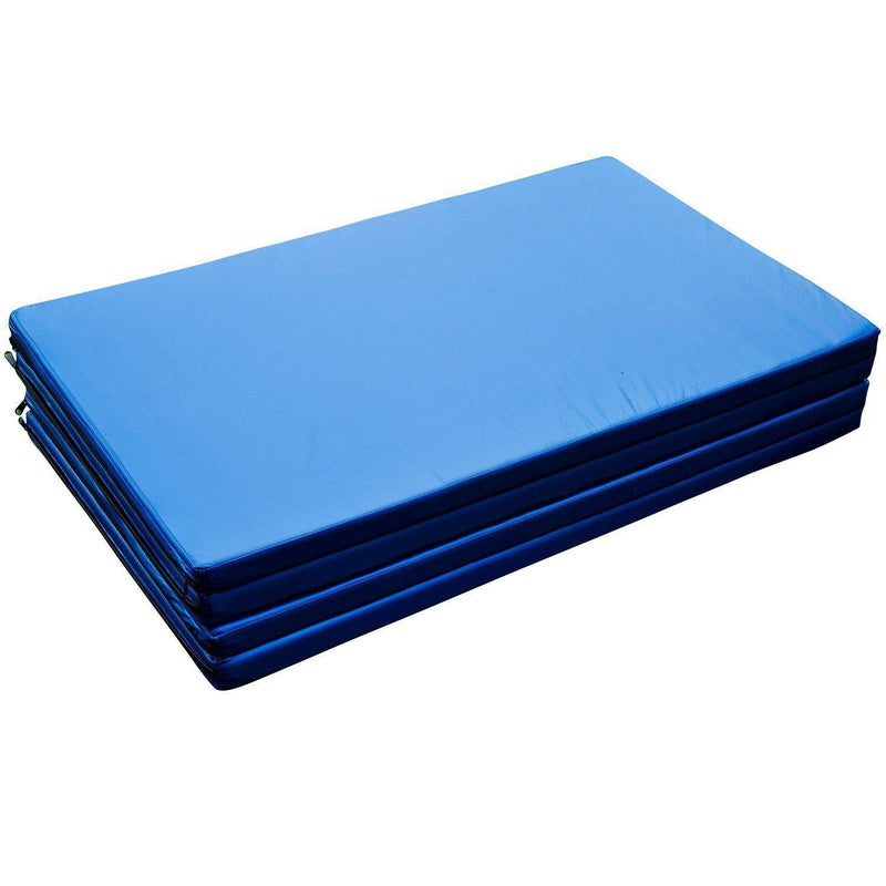 Tappetino Fitness e Yoga Pieghevole Blu 305x122x5 cm 