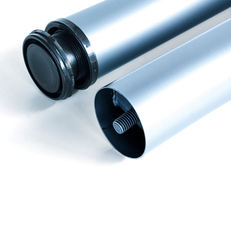 Kit 4 Gambe per Tavolo Regolabili Ø6x83/85 cm in Acciaio Emuca Grigio Metallizzato