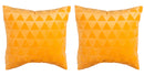 Set 2 Cuscini Decorativi 43x43x6 cm in Poliestere VdE Tivoli 1996 Furry Giallo Ocra