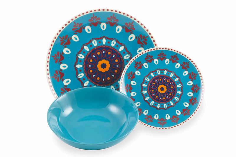 Servizio Piatti 18 Pezzi in Porcellana Multicolor VdE Tivoli 1996 Shiraz