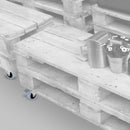 Kit 4 Ruote Slip per Carrello Ø7,5 cm con Piastra di Montaggio in Acciaio Emuca Grigi