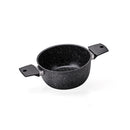 Batteria di Pentole 8 Pezzi Antiaderente Induzione in Alluminio Effetto Pietra Moneta Magnolia Stone Black