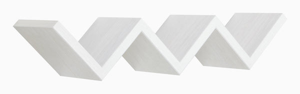 Etagère murale bibliothèque Zigzag 56x15,5 cm en panneaux de fibres de bois de chêne éclairci chêne blanchi prezzo