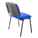 Sedia Poltrona Attesa da Ufficio in Tessuto Bozzini Blu