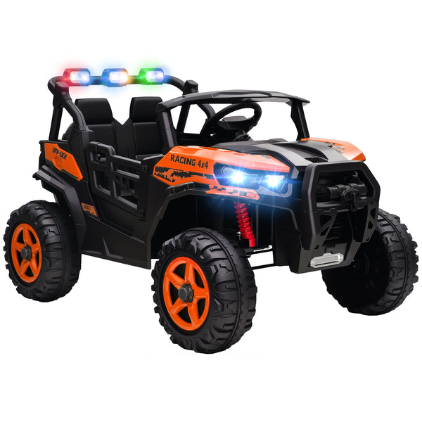 Macchina Elettrica per Bambini 3-8 Anni 24V Fuoristrada a 2 Posti Doppio Motore Telecomando e Soft Start Arancione sconto