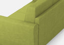 Divano 3 Posti 212x85x85 cm Yasel in Tessuto Verde