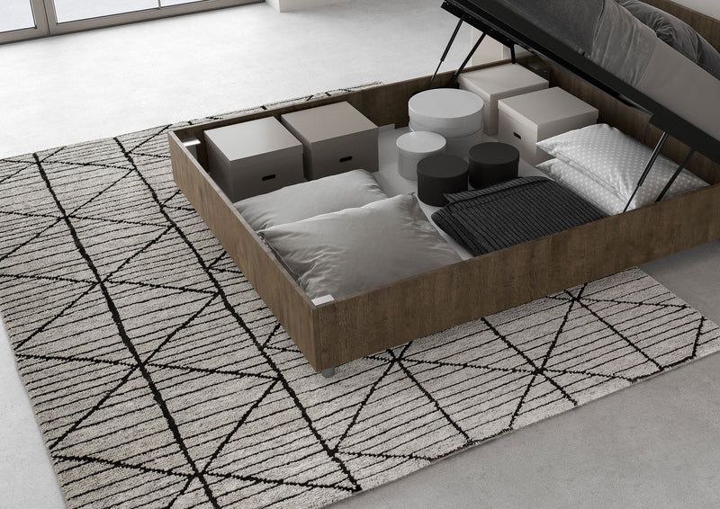 Letto Matrimoniale Francese Ankel Testata Doghe Inclinata  Noce Varie Misure