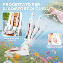 Triciclo per Bambini 5 in 1 96,5x49x101 cm con Maniglione e Cinture di Sicurezza Rosa   