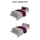 Set Lenzuola Sopra Sotto e Federe Doubleface Lilla\/Prugna