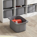 Scaffale Portagiochi per Bambini a 3 Livelli 6 Contenitori 96x38,5x90 cm Grigio 