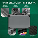 Set 400 Fiches da Poker 2 Mazzi di Carte 5 Dadi Tappetino e Valigetta Grigia     