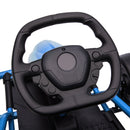Go Kart Elettrico per Bambini 24V 13km/h Schienale Alto e Cintura di Sicurezza Blu e Nero  