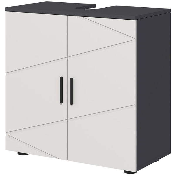 prezzo Mobile Sotto Lavabo Bagno 2 Ante 60x30x60 cm in Legno Grigio