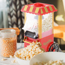Macchina per Pop Corn 1200W Stile Retro 22x19x39 cm con Vaschetta in Alluminio Rosso