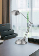 Lampada tavolo da Interno a LED in Metallo Nickel Opaco