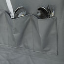 Mobile da Campeggio 2 Mensole 60x49x70 cm in Alluminio e Tessuto Oxford Grigio