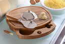 Set Taglia Tartufo in Acciaio Inox con Vassoio in Legno Alexander