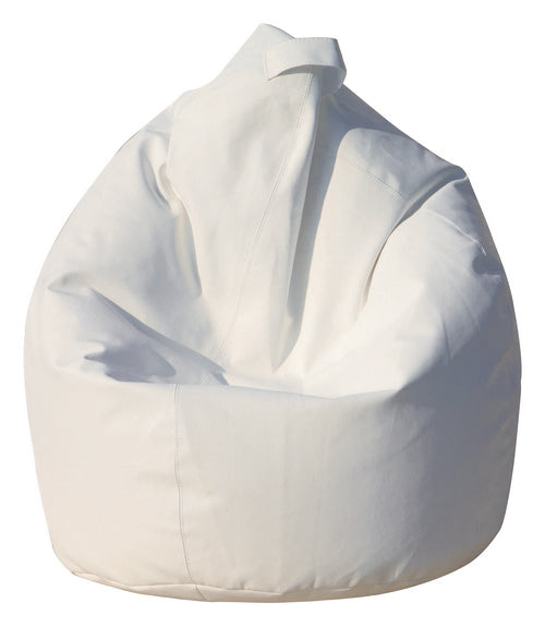 Fauteuil pouf pouf en similicuir blanc Avalli acquista