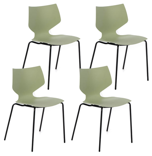 sconto Set 4 Sedie 51x50x77 cm in Polipropilene Speedy Verde