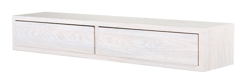 Mensola da Parete con 2 Cassetti 88,2x13,4x20 cm in Fibra di Legno Domino Rovere Imperiale