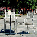 Sedia da Giardino in Alluminio e Wicker con Cuscino Vorghini Avorio