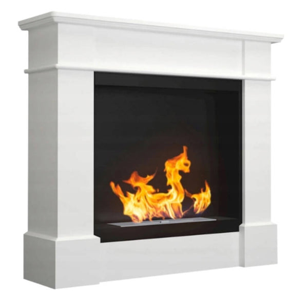 online Cheminée au Sol au Bioéthanol 113x30x100 cm en Bois Blanc