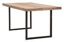 Tavolo da Pranzo Mumbai 175x90x77 cm in Legno di Acacia e in Ferro Marrone e Nero